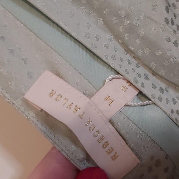 Rebecca Taylor Jacquard Twist Tank Top in Mint - Picture 7 of 15